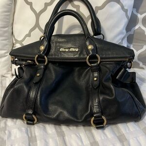 MIU MIU vitello bow leather bag